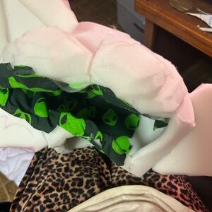 Alien Print Green and Black Fabric